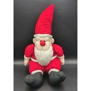 Vintage Prestige Toy 18" SANTA CLAUS PLUSH Nylon Christmas Puffy Stuffed 1990
